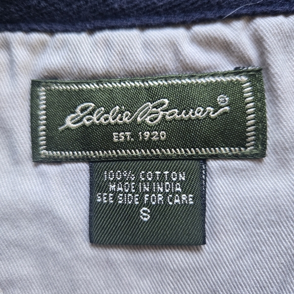 Eddie Bauer Vintage Men's Navy Crewneck Sweater 100% Cotton Sz S - Picture 2 of 4